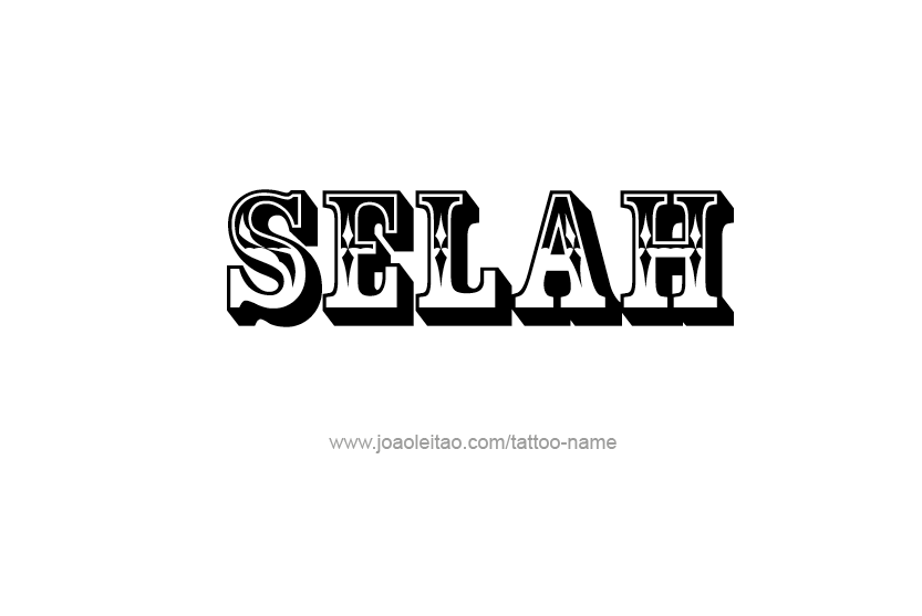 Tattoo Design Name Selah  