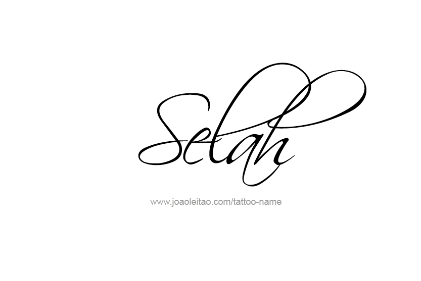 Tattoo Design Name Selah  