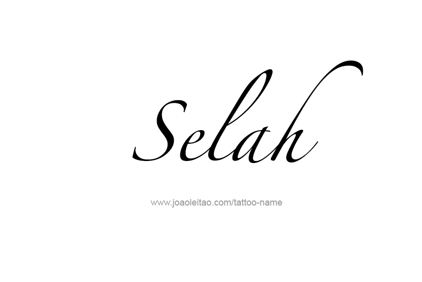 Tattoo Design Name Selah  