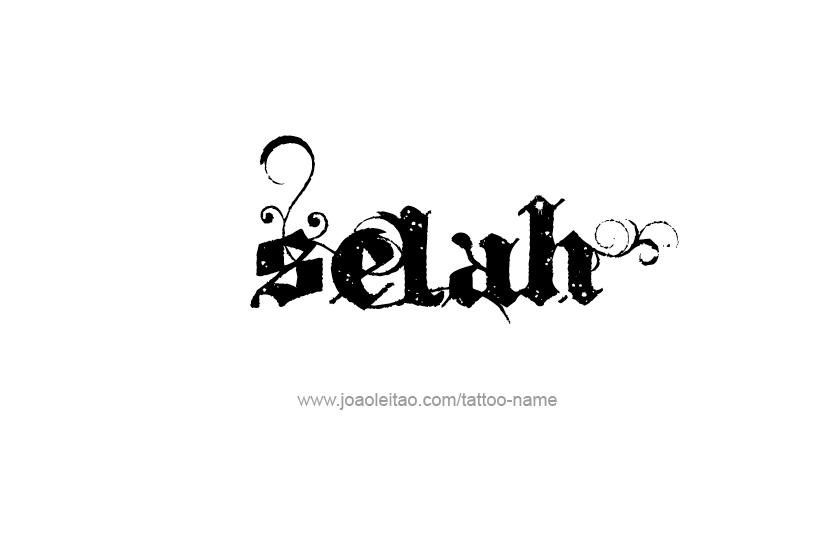 Tattoo Design Name Selah  