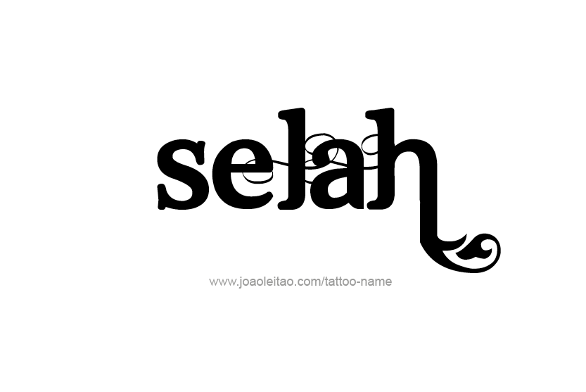 Tattoo Design Name Selah  
