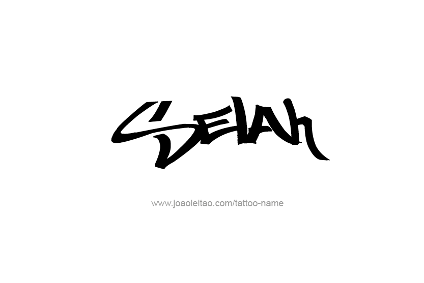 Tattoo Design Name Selah  