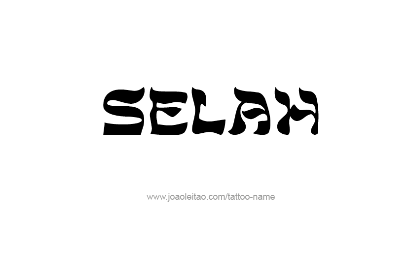 Tattoo Design Name Selah  