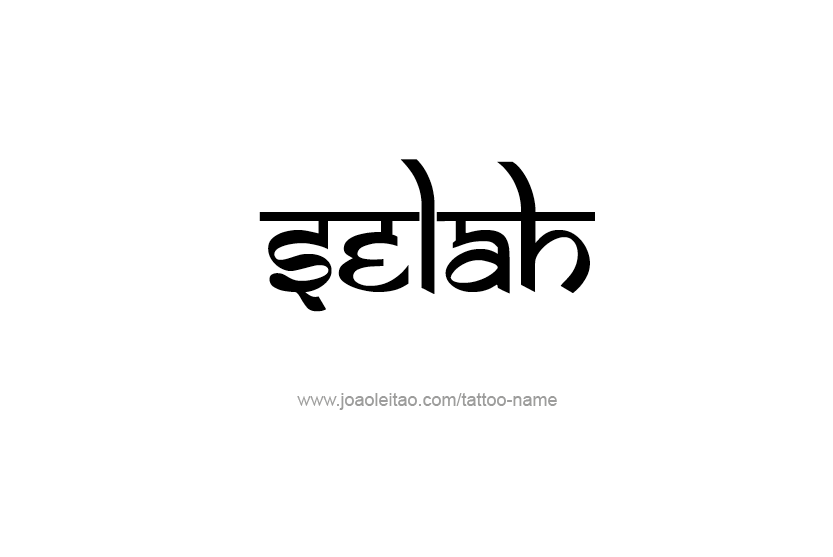 Tattoo Design Name Selah  