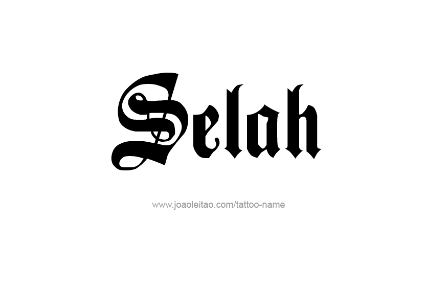 Tattoo Design Name Selah  