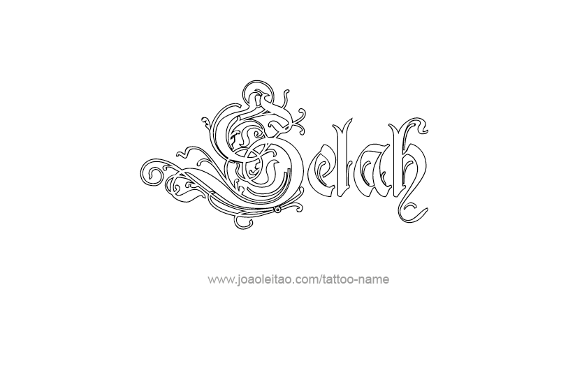Tattoo Design Name Selah  