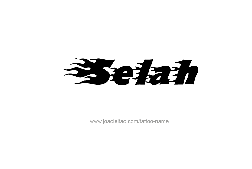 Tattoo Design Name Selah  