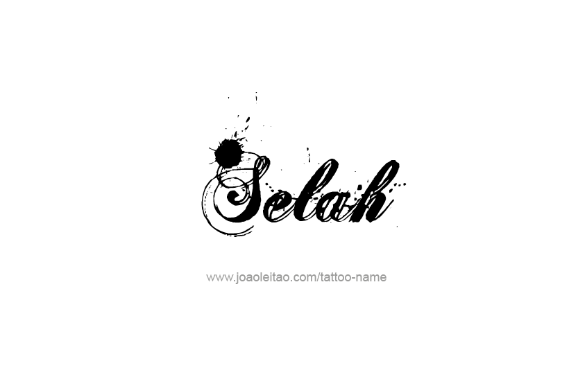 Tattoo Design Name Selah  