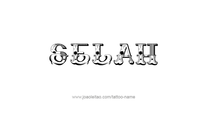 Tattoo Design Name Selah  