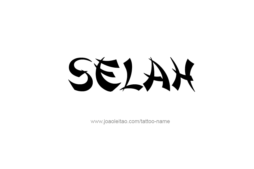 Tattoo Design Name Selah