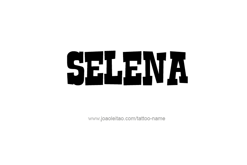 Tattoo Design Name Selena  