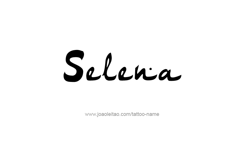 Tattoo Design Name Selena  