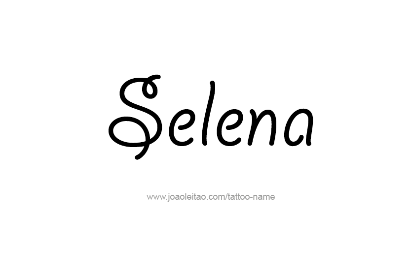 Tattoo Design Name Selena  