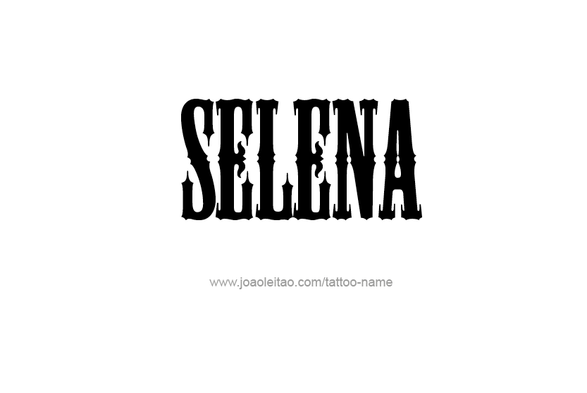 Tattoo Design Name Selena  