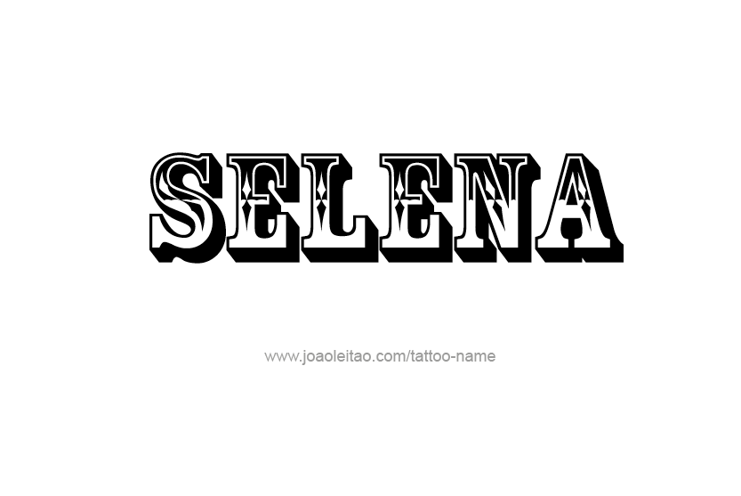 Tattoo Design Name Selena  