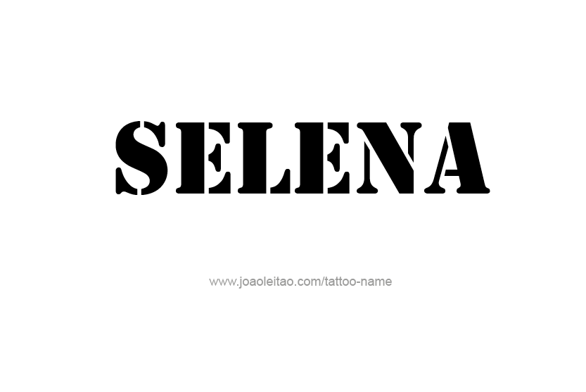 Tattoo Design Name Selena  