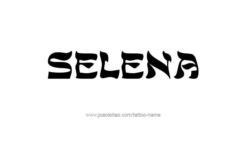 Tattoo Design Name Selena  