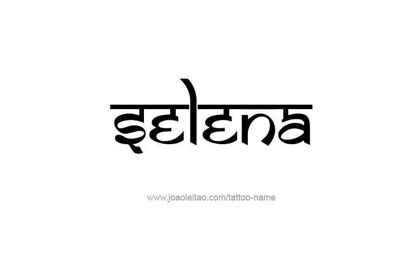 Tattoo Design Name Selena  