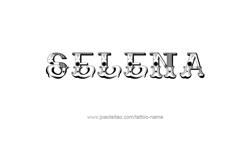 Tattoo Design Name Selena  