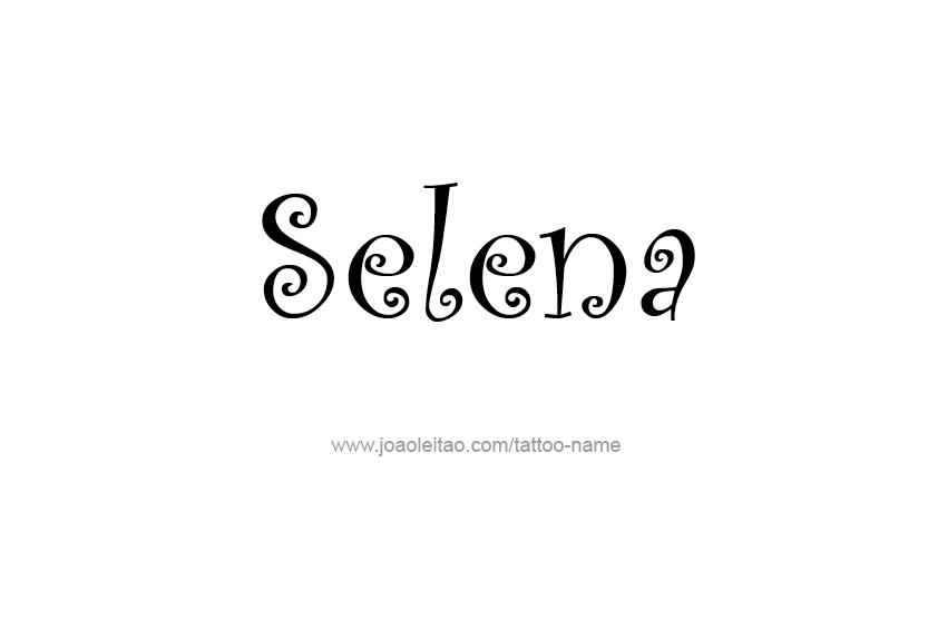 Tattoo Design Name Selena  