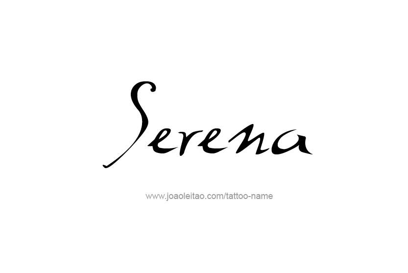 Tattoo Design Name Serena  