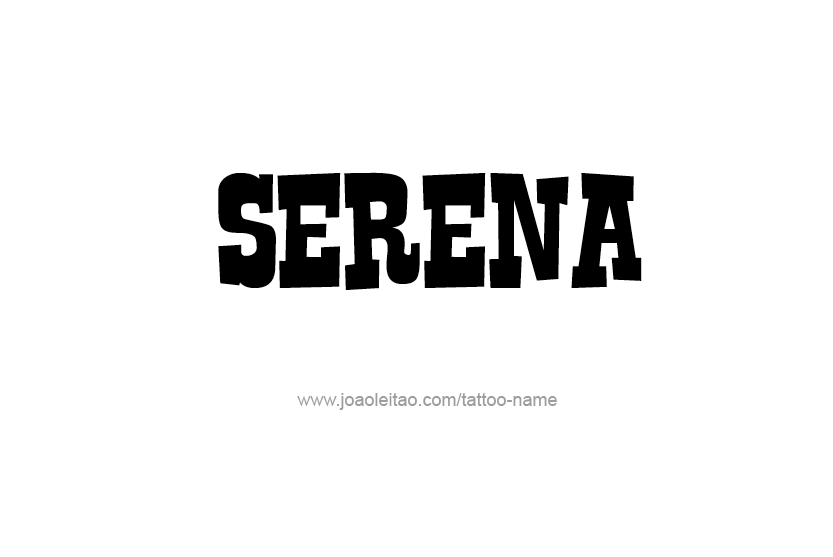 Tattoo Design Name Serena  