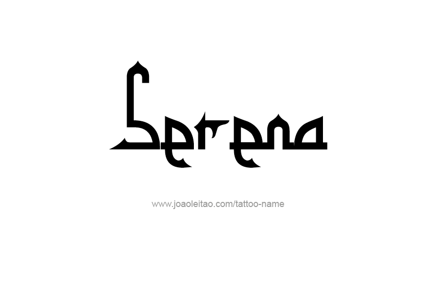 Tattoo Design Name Serena  