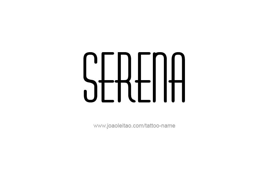 Tattoo Design Name Serena  