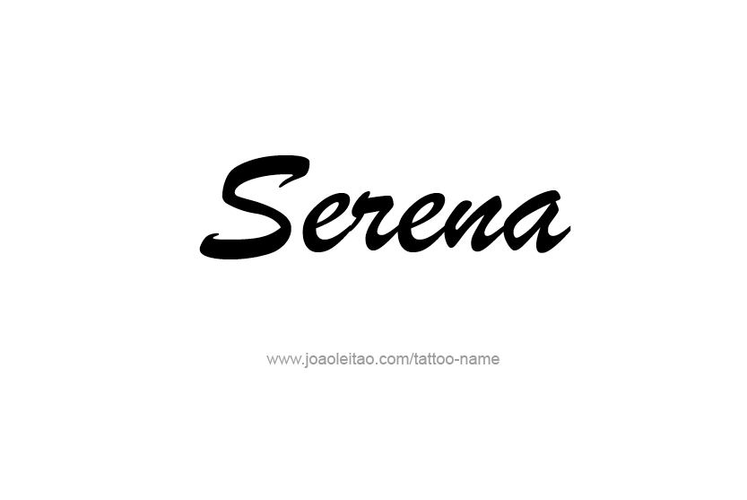 Tattoo Design Name Serena  