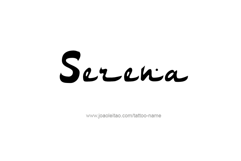 Tattoo Design Name Serena  