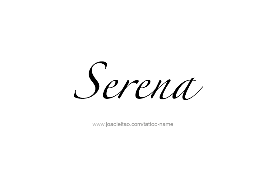 Tattoo Design Name Serena  