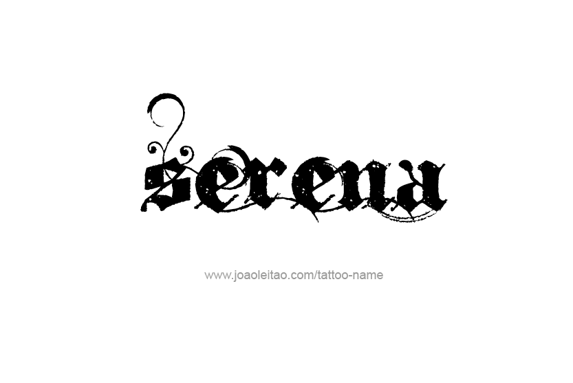 Tattoo Design Name Serena  