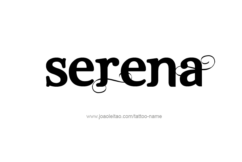 Tattoo Design Name Serena  