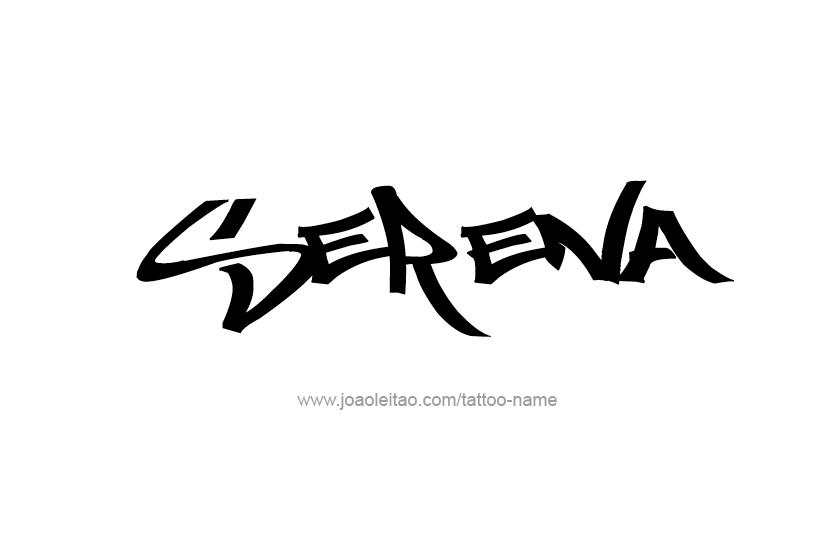 Tattoo Design Name Serena  