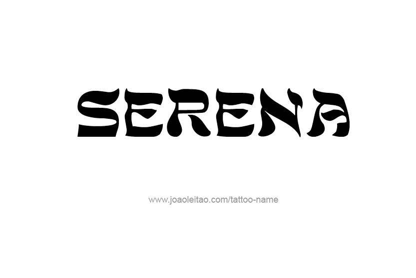 Tattoo Design Name Serena  