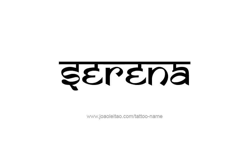 Tattoo Design Name Serena  