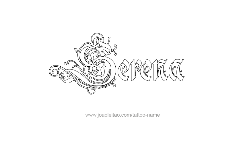 Tattoo Design Name Serena  