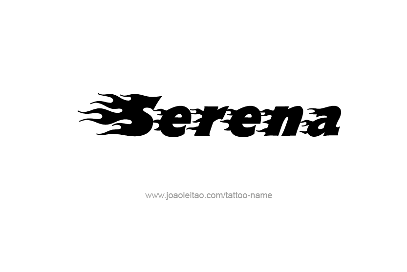 Tattoo Design Name Serena  