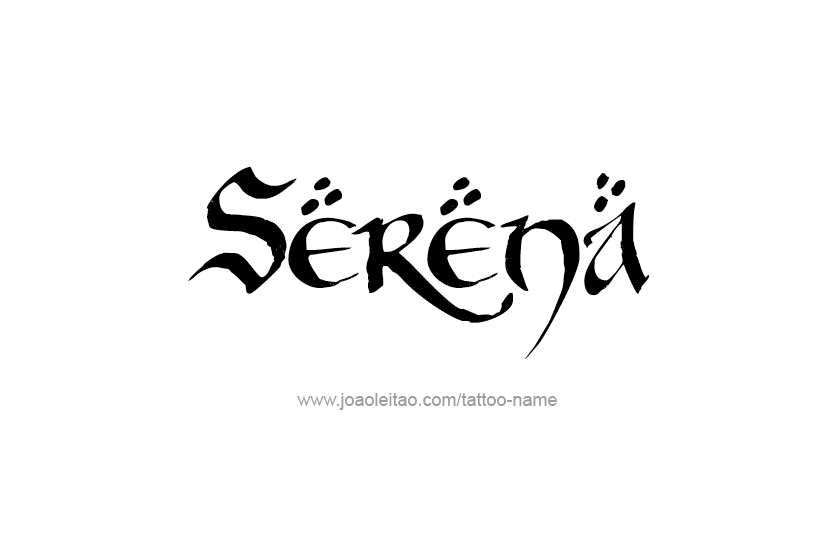 Tattoo Design Name Serena  