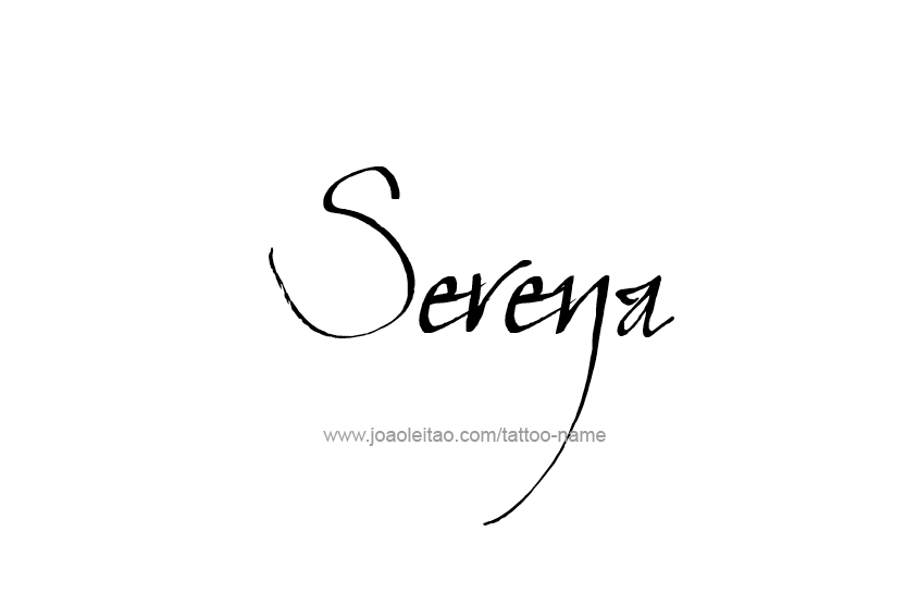 Tattoo Design Name Serena  