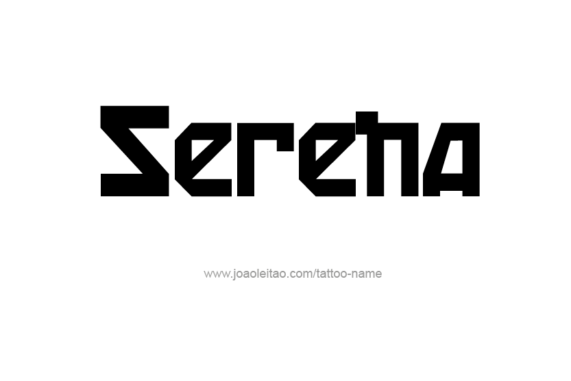 Tattoo Design Name Serena  