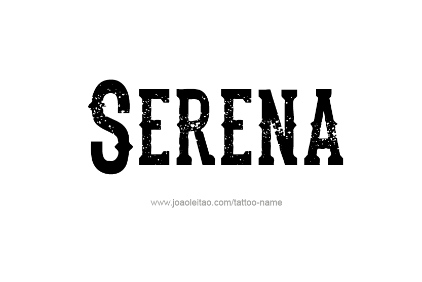 Tattoo Design Name Serena  