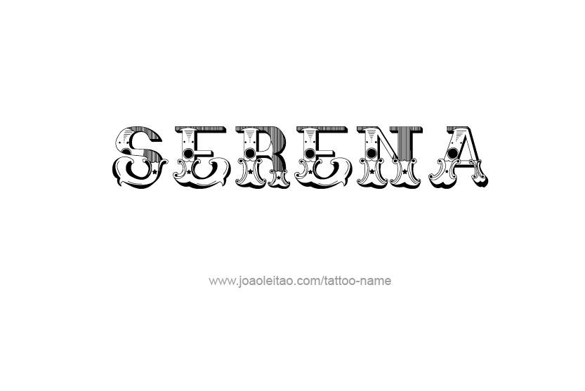 Tattoo Design Name Serena  