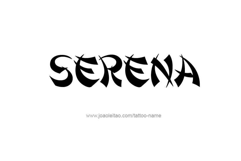 Tattoo Design Name Serena