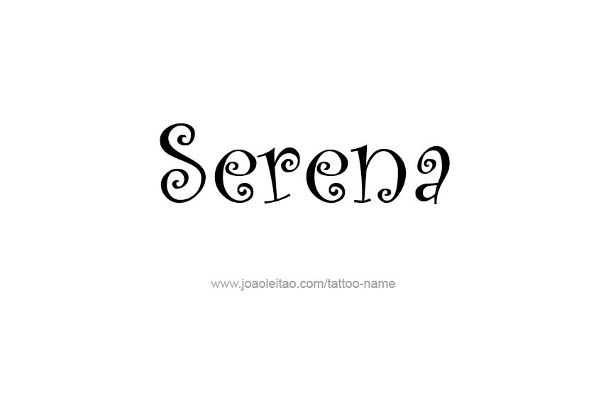 Tattoo Design Name Serena  