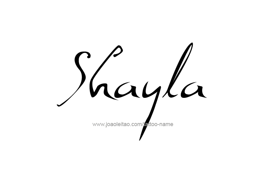 Tattoo Design Name Shayla   