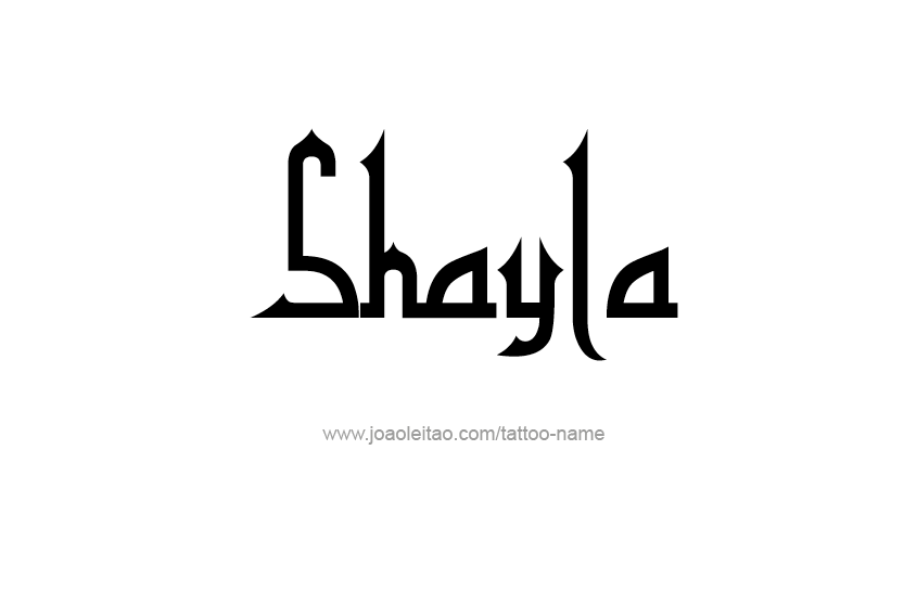 Tattoo Design Name Shayla   