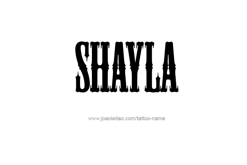 Tattoo Design Name Shayla   