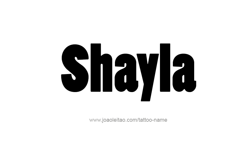 Tattoo Design Name Shayla   