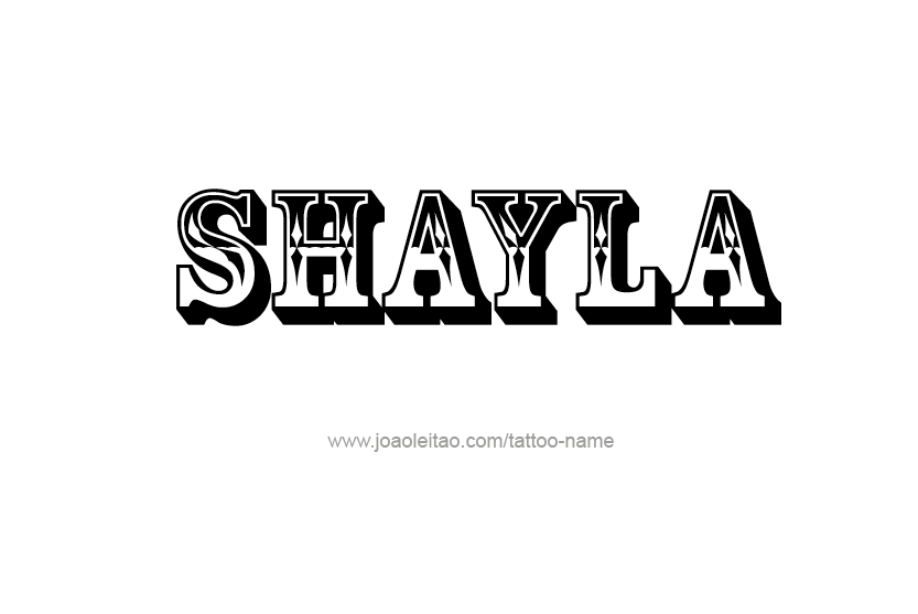 Tattoo Design Name Shayla   